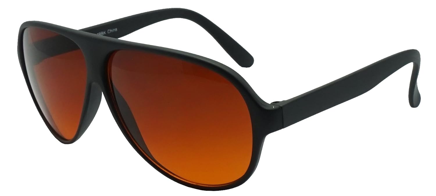 sunglassup – 蓝色屏蔽超大飞行员飞行员太阳镜琥珀色染色镜片